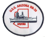 USS Arizona BB-39 Patch