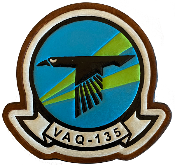 VAQ-135 Black Ravens Leather Squadron Patches