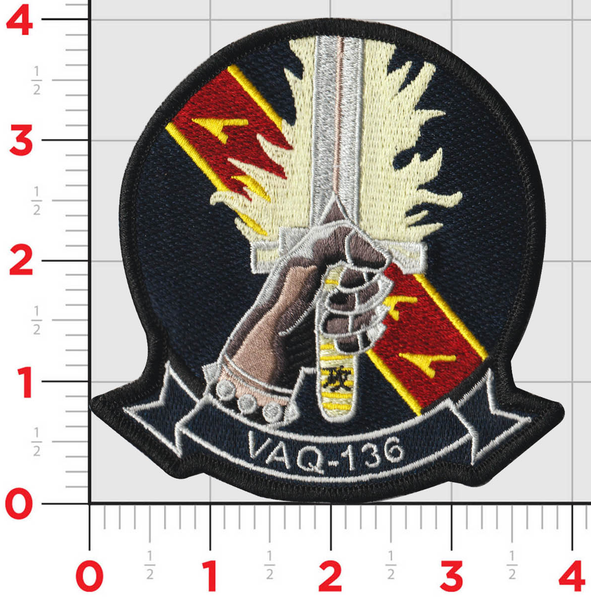 Officially Licensed US Navy VAQ-136 Gauntlets Squadron Patch