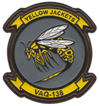Officially Licensed US Navy VAQ-138 Yellow Jackets Leather patches