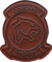 Officially Licensed VAQ-139 Cougars Leather Patch