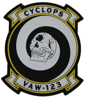 Official US Navy VAW-123 Cyclops PVC Patch