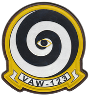 Officially Licensed US Navy VAW-123 Screwtops Leather Patches