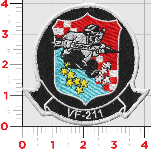 Officially Licensed US Navy VF-211 Checkmates Patch