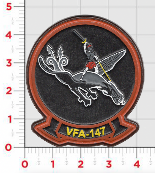 Officially Licensed US Navy VFA-147 Throwback Leather Patch