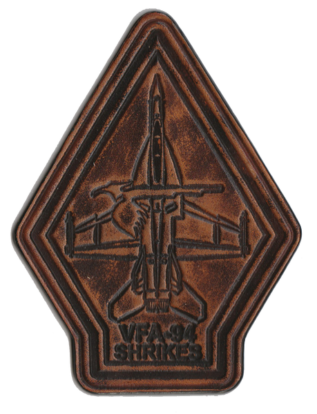 Official Navy VFA-94 Shrikes Leather Shoulder Patches