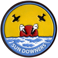Officially Licensed US Navy VFC-111/VF-111 Sundowners Hand Painted Leather Patch