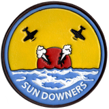 Officially Licensed US Navy VFC-111/VF-111 Sundowners Hand Painted Leather Patch