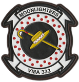 Officially Licensed USMC VMA-332 Moonlighters Hand Painted Leather Patch