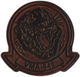 Officially Licensed USMC VMA-542 Tigers Hand Painted Leather Patch