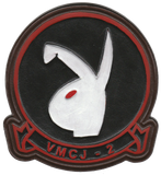 Officially Licensed USMC VMCJ-2 Playboys Leather Patch
