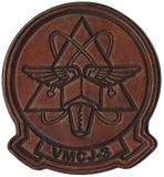 Officially Licensed USMC VMCJ-3 Sharkfins Hand Painted Leather Patch