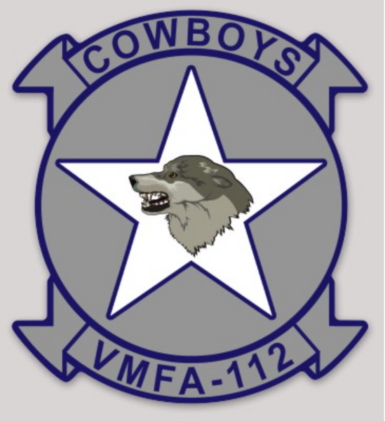 Officially Licensed USMC VMFA-112 Cowboys Sticker