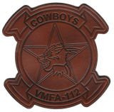 Officially Licensed USMC VMFA-112 Cowboys Leather Patch