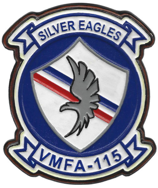 Officially Licensed USMC VMFA-115 Silver Eagles Leather Squadron Patches