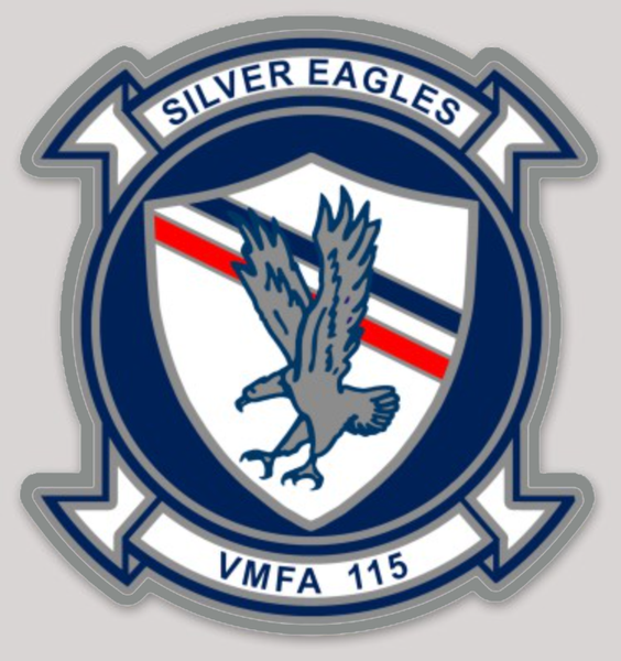 Officially Licensed USMC VMFA-115 Silver Eagles Sticker