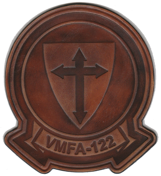 Officially Licensed USMC VMFA-122 Crusaders Leather Patches