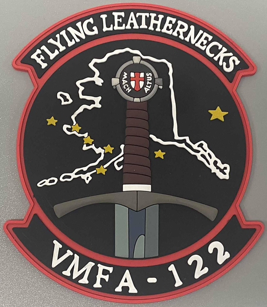 VMFA-122 Flying Leathernecks Red Flag PVC Patch