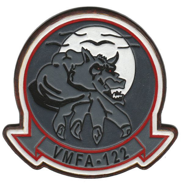 Officially Licensed USMC VMFA-122 Werewolves Leather Patches
