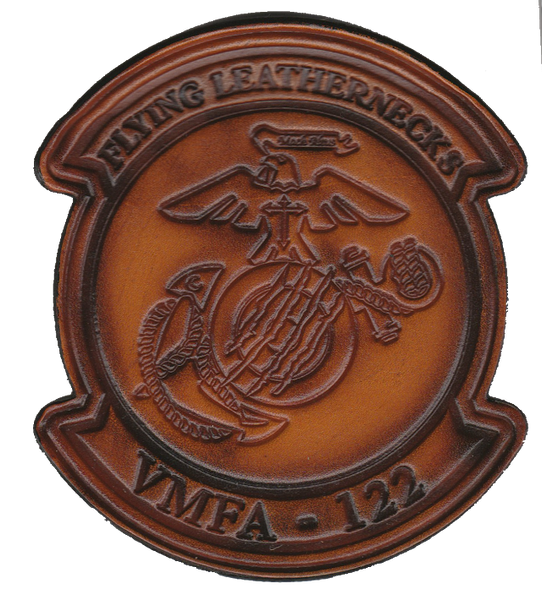 Officially License USMC VMFA-122 Flying Leatherneck Leather Patches