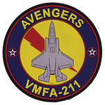 Official VMFA-211 Wake Island Avengers F-35 PVC Shoulder Patch