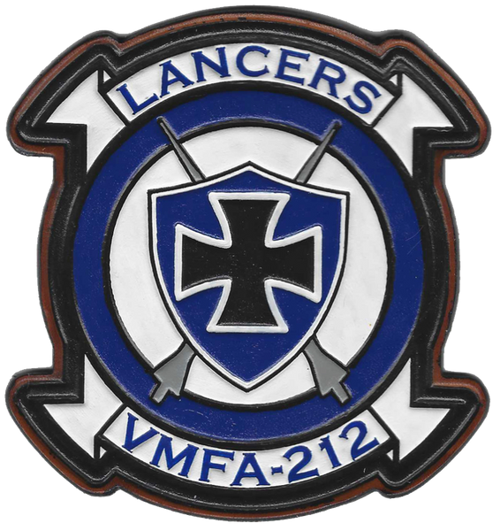 Officially Licensed USMC VMFA-212 Lancers Leather Squadron Patches
