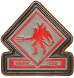 Officially Licensed USMC VMFA-232 Red Devils Leather Chest Patch
