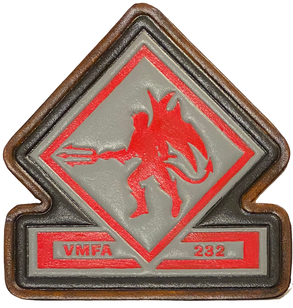 Officially Licensed USMC VMFA-232 Red Devils Leather Chest Patch
