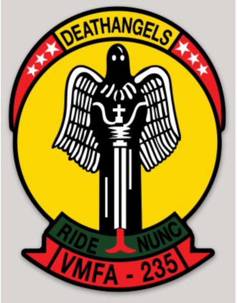 Officially Licensed USMC VMFA-235 Death Angel Sticker