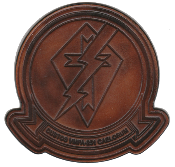 Officially Licensed USMC VMFA-251 Thunderbolts Leather Patches