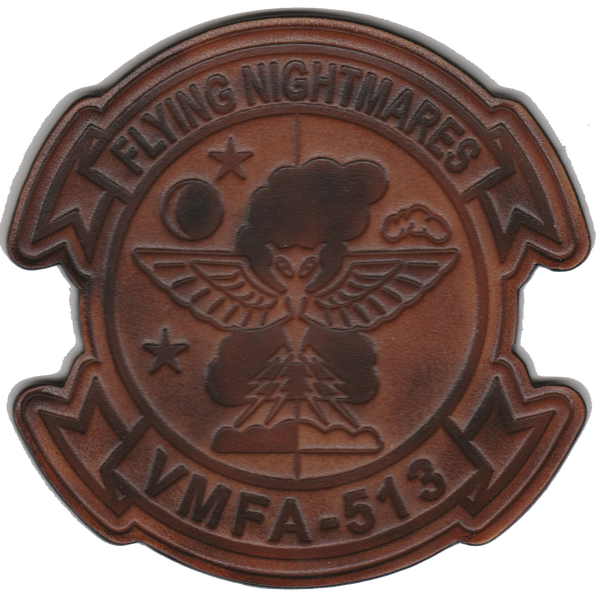 Officially Licensed USMC VMFA-513 Nightmares Leather patch
