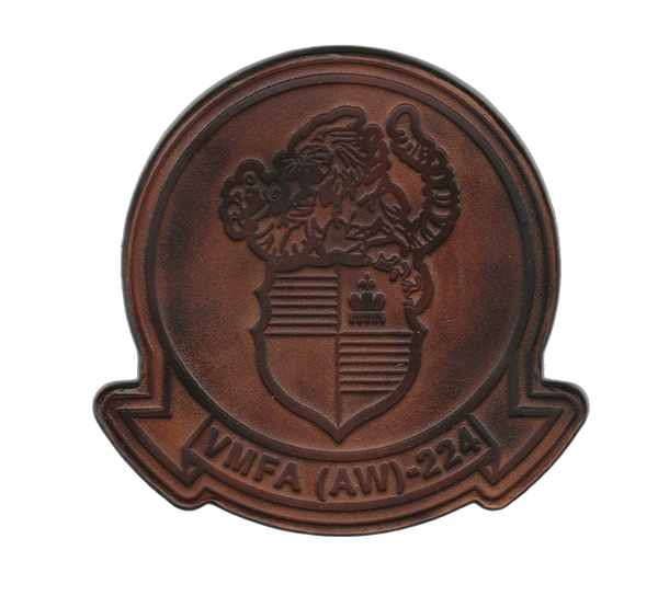 Officially Licensed USMC VMFA(AW)-224 Bengals Leather Patches