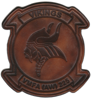 Officially Licensed USMC VMFA(AW)-225 Vikings Leather Patches