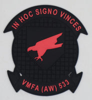 Officially Licensed USMC VMFA (AW)-533 Hawks PVC Blackout Patch