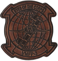 Officially Licensed USMC VMFP-3 Eyes of the Corps Hand Painted Leather Patch