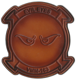 Officially Licensed USMC VMM-163 Evil Eyes Leather Patches