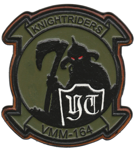Officially Licensed USMC VMM-164 Knightriders Leather Patches