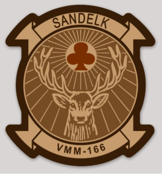 Officially Licensed USMC VMM-166 Seaelk Sandelk Jager Sticker