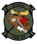 Officially Licensed USMC VMM-166 Seaelk Party Moose Sticker