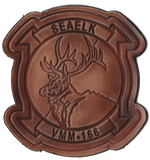 Officially Licensed USMC VMM-166 Seaelks Leather Patch