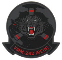 Officially Licensed USMC VMM-262 Black/Glow PVC Patch