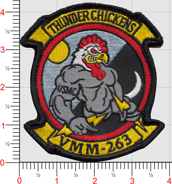 Officially Licensed USMC VMM-263 Buff Thunderchicken Patch