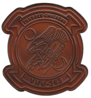 Officially Licensed USMC VMM-263 Thunder Chickens Leather Patch