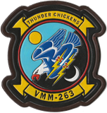 Officially Licensed USMC VMM-263 Thunder Chickens Leather Patch