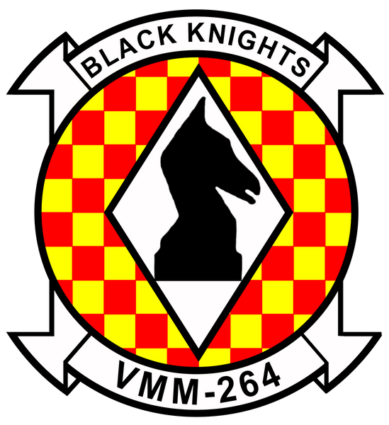 Officially Licensed USMC VMM-264 Black Knights Sticker