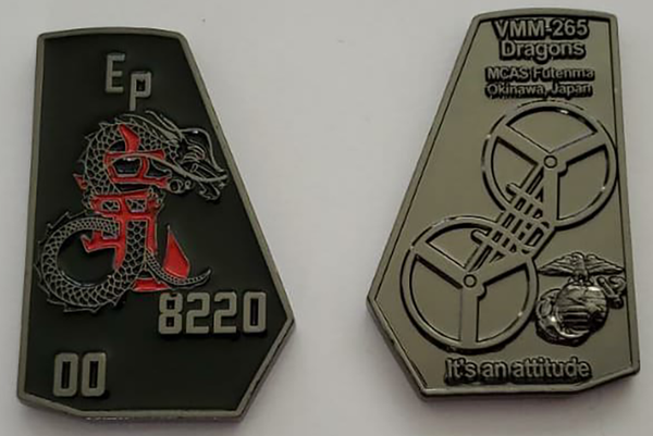 Officially Licensed USMC VMM-265 Dragons coin
