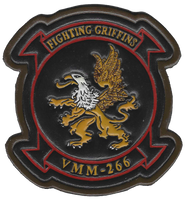 Officially Licensed USMC VMM-266 Fighting Griffins Leather Patches