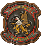 Officially Licensed USMC VMM-266 Fighting Griffins Leather Patches