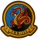 Officially Licensed USMC VMM-268 Red Dragons Leather Patch