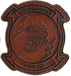 Officially Licensed USMC VMM-362 Ugly Angels Leather Patches